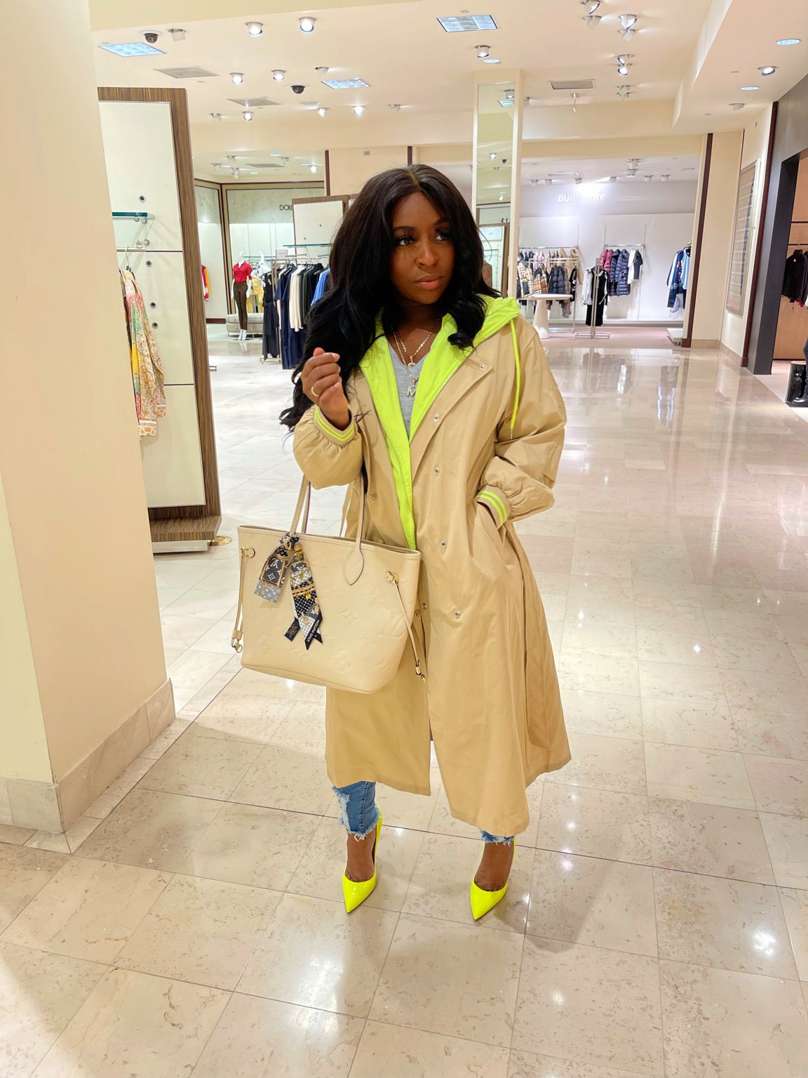 Neon Lights Trench Coat  (PRE ORDER Ships 2/28-3/15