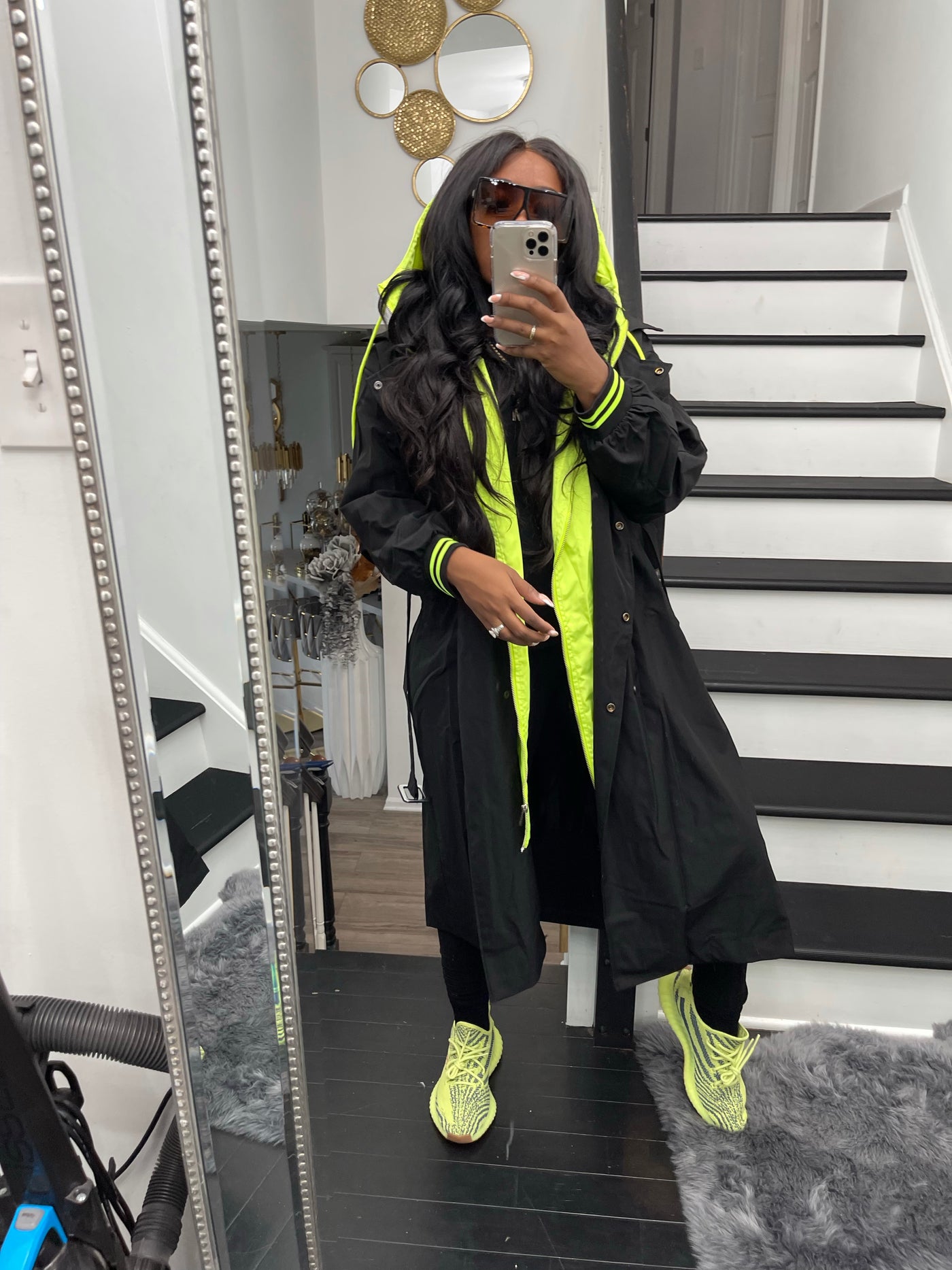 Neon Lights Trench Coat  (PRE ORDER Ships 2/28-3/15
